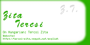 zita tercsi business card